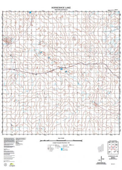 3036-3 Horseshoe Lake Topographic Map by Landgate (2015)