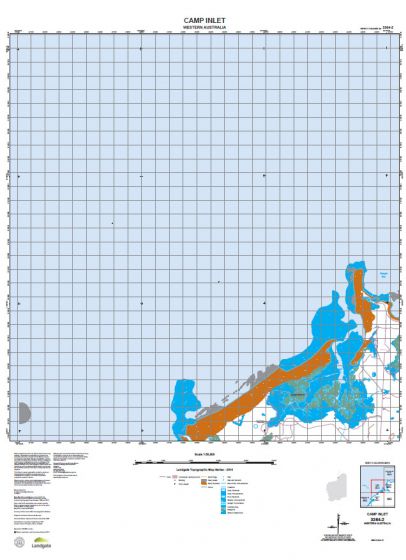 3364-2 Camp Inlet Topographic Map by Landgate (2015)
