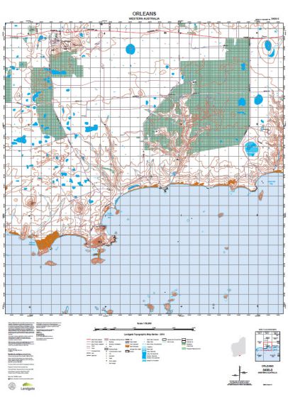 3430-3 Orleans Topographic Map by Landgate (2015)