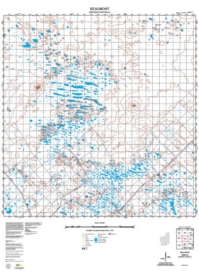 3431-3 Beaumont Topographic Map by Landgate (2015)