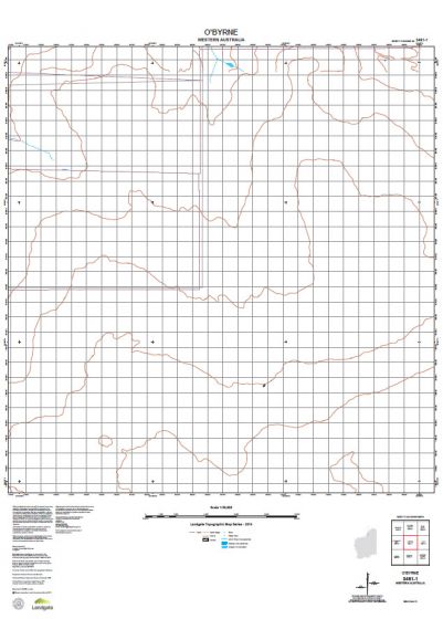 3461-1 O`Byrne Topographic Map by Landgate (2015)