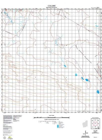 Buy 3760-1 Collins Topographic Map by Landgate (2015) – The Chart & Map ...