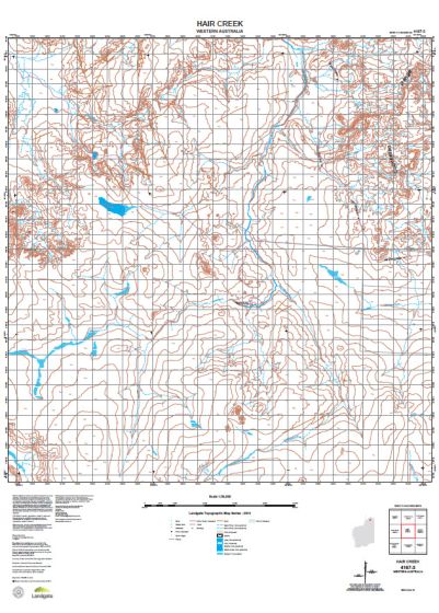 4167-3 Hair Creek Topographic Map by Landgate (2015)