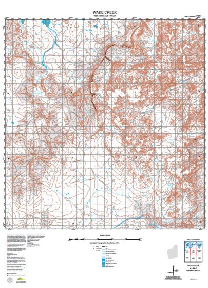 4169-2 Wade Creek Topographic Map by Landgate (2015)
