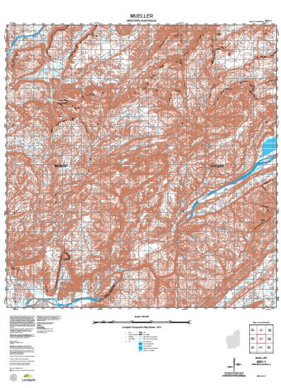 4261-1 Mueller Topographic Map by Landgate (2015)