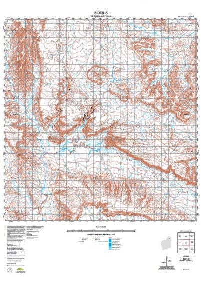4264-3 Siddins Topographic Map by Landgate (2015)