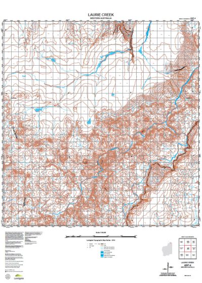 4268-1 Mount Connelly Topographic Map by Landgate (2015)