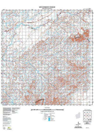 4360-1 Woodward Range Topographic Map by Landgate (2015)
