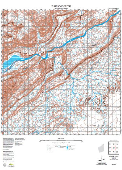 4361-4 Thursday Creek Topographic Map by Landgate (2015)