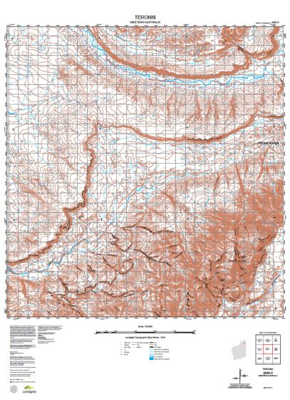 4363-3 Teronis Topographic Map by Landgate (2015)