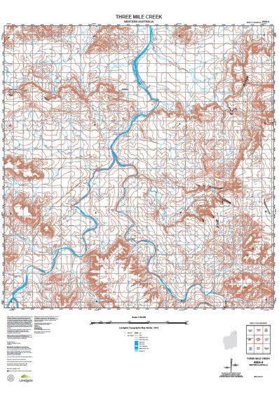 4364-4 Three Mile Creek Topographic Map by Landgate (2015)