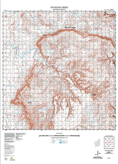 4365-1 Royston Creek Topographic Map by Landgate (2015)