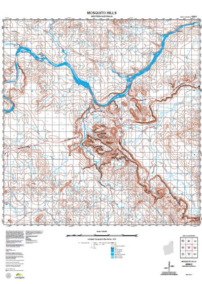 4366-2 Mosquito Hills Topographic Map by Landgate (2015)