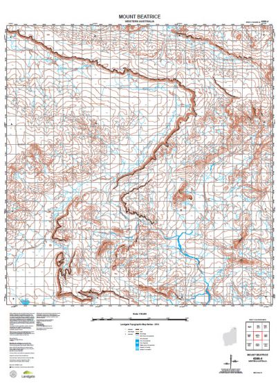 4366-4 Mount Beatrice Topographic Map by Landgate (2015)
