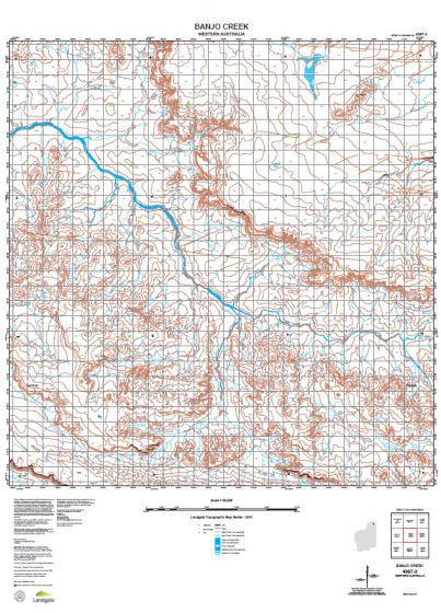 4367-3 Banjo Creek Topographic Map by Landgate (2015)