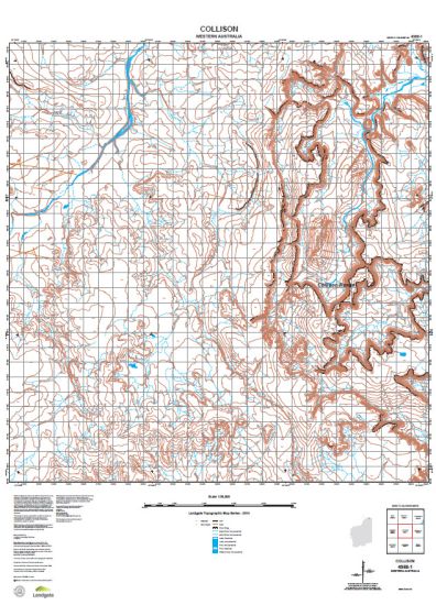 4368-1 Collison Topographic Map by Landgate (2015)