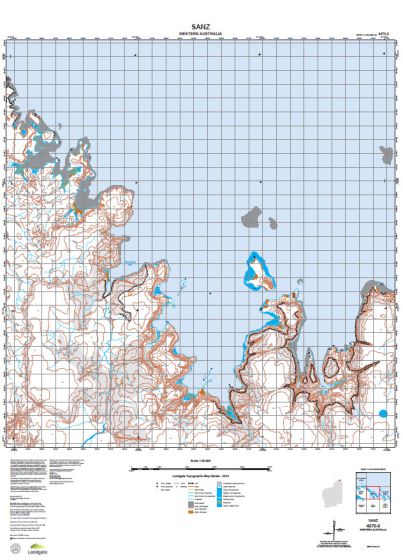 4370-3 Sanz Topographic Map by Landgate (2015)
