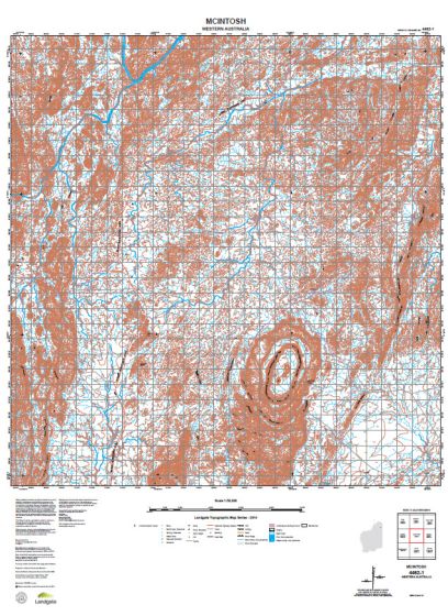 4462-1 McIntosh Topographic Map by Landgate (2015)