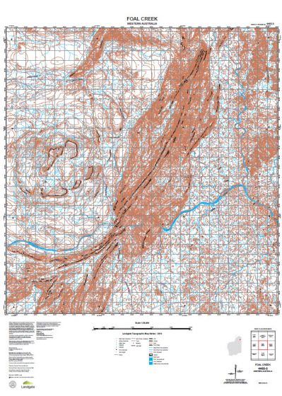 4463-3 Foal Creek Topographic Map by Landgate (2015)