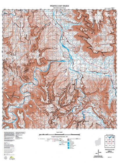 4466-2 Pentecost River Topographic Map by Landgate (2015)