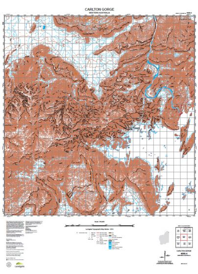 4665-4 Carlton Gorge Topographic Map by Landgate (2015)