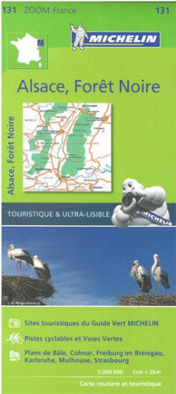 The Black Forest, Alsace & the Rhine Valley Road Map (7th Edition) by Michelin (2016)