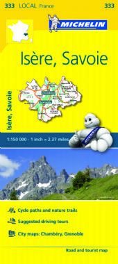 Isere, Savoie Road Map by Michelin (2016)