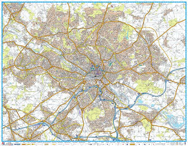 Leeds Street Map City Map by A-Z Maps (2016)