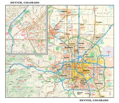 Denver, Colorado Wall Map by Globe Turner (2016)