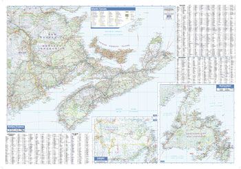 Atlantic Provinces Map-Large Wall Map by Lucidmap (2016)