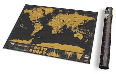 World Scratch Map Deluxe Travel by Luckies of London