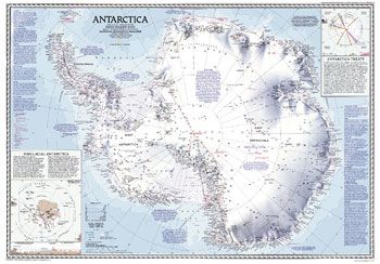Antarctica (1987) Wall Map by National Geographic