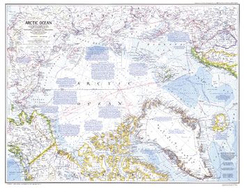 Arctic Ocean Wall Map (1983) Wall Map by National Geographic