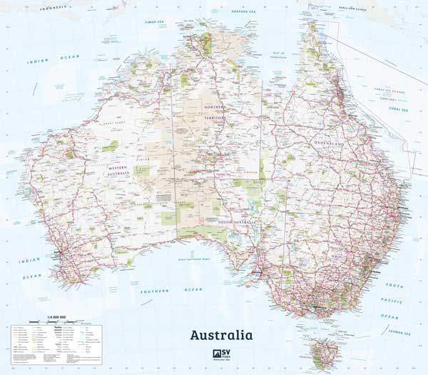 Australia Poster Map by Spatial Vision
