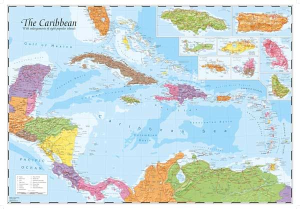 Caribbean and main islands by National Geographic