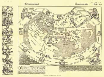 Chronicon Nurembergense 1493 Map (1893) Vintage Map by National Geographic