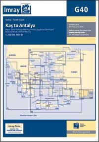 Nautical Chart G40 Kas to Antalya by Imray
