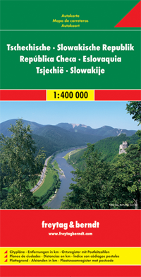 Czech & Slovak Republics Road Map by Freytag & Berndt (2007)