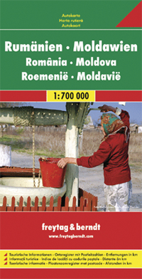 Romania & Moldova Road Map by Freytag & Berndt (2008)