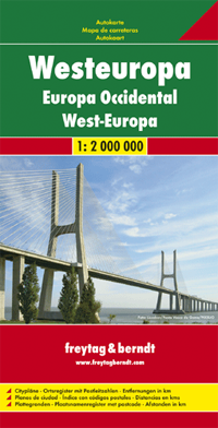 Western Europe Road Map by Freytag & Berndt (2010)