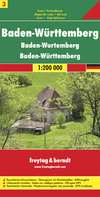 Baden-Wurttemberg Road Map by Freytag & Berndt (2007)