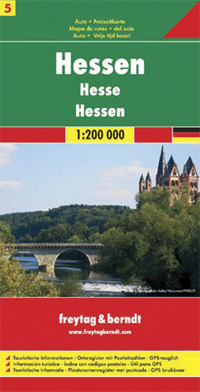 Hessen Road Map by Freytag & Berndt (2008)