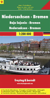 Lower Saxony & Bremen Road Map by Freytag & Berndt (2008)