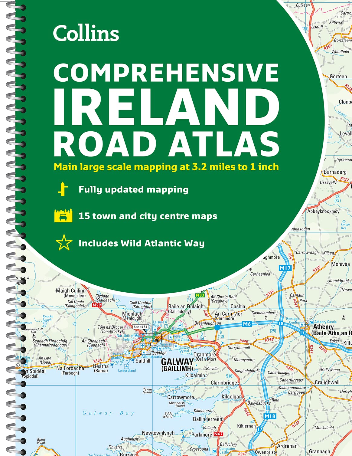 Ireland Comprehensive Road Atlas by Collins Maps (2023)
