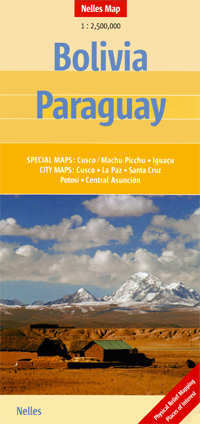 Bolivia & Paraguay Road Map by Nelles Verlag (2011)