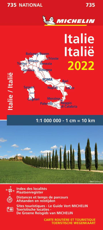 Italy Road Map 735 by Michelin